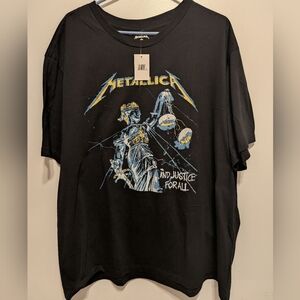 Metallica Men’s Black Short Sleeve Graphic Tee - '...And Justice For All'